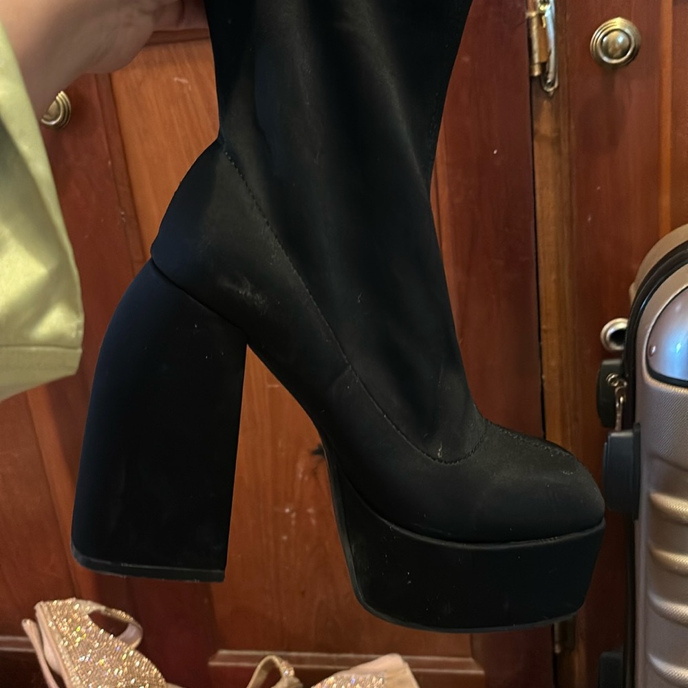 Black heel boots from SHEIN